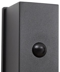 Lampada da parete nera con sensore a 4 livelli magnetica incl. LED ricaricabile - Baleno