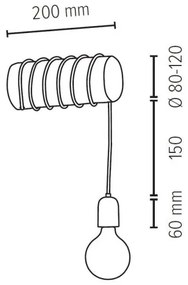 Spot-Light 6834150 - Applique TRABO 1xE27/60W/230V