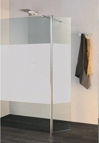 Deflettore walk-in Wens L 30 X H 200cm, vetro serigrafato 6 mm, profilo cromo