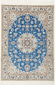 Nain Tappeto persiano 110x80 Blu (Iran) Annodato A Mano