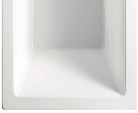 Kamalu - Vasca da bagno 140x70cm in acrilico bianco lucido | KM200