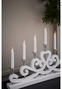 Markslöjd 705965 - Candelabro natalizio NIGHTFALL 7xE10/3W/230V bianco
