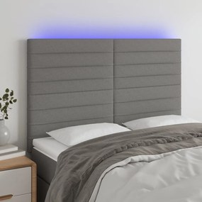 Testiera A Led Grigioscuro 144x5x118/128cm İntessuto /