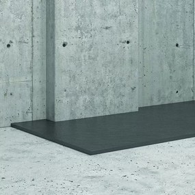 Piatto doccia 120x90 effetto pietra antracite ardesia - KAMALU