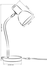 Lampada da tavolo MIMI 1xE27/10W/230V rosa