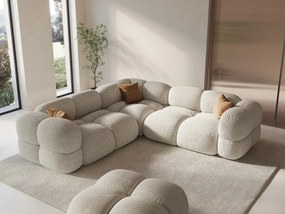 Divano angolare Loretto 4 posti in tessuto strutturato – L250x250 cm