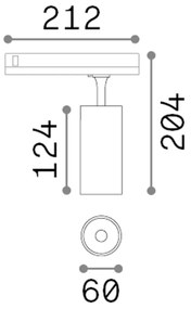 Proiettore Fox Alluminio-Materie Plastiche Bianco Led 15W 3000K Cri90 1-10V