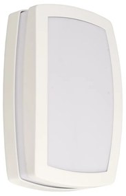 Applique Rettangolare Bianca E27, da Parete e Soffitto, IP54 Base E27