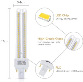 Lampadina LED G24D-3/15W/230V 4000K - Aigostar