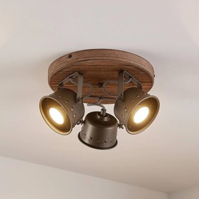 Lindby Rubinjo faretto soffitto, 3 luci rotondo