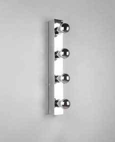 Lampada da parete in argento lucido Theatro - Trio