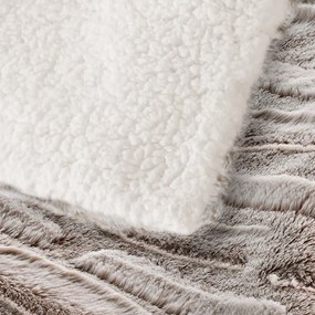 Coperta beige in micropile 180x220 cm Lynx – douceur d'intérieur