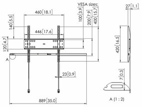 Supporto TV Vogel's 7045000 55" 50 kg