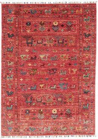 Samarkand Tappeto orientale 110 x 150 Viola (Pakistan) Annodato A Mano