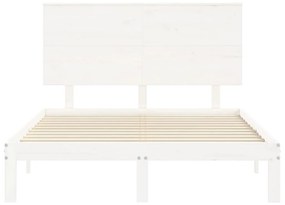 Giroletto con Testiera Bianco Small Double Legno Massello