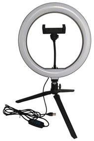 Lampada LED dimmerabile con stativo e supporto per vlog LED/10W/5V 2700-6500K