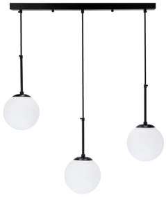 Lampadario a sospensione con filo POMPEI 3xE27/40W/230V nero