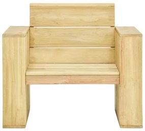 Set Salotto da Giardino 3 pz Legno Massello di Pino Impregnato