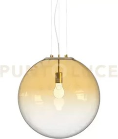 Mapa clear lampadario sospeso in vetro ambra  sfumato d.50cm 1 luce...
