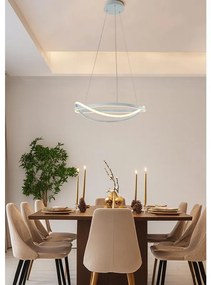 Lampadario LED moderno Persy bianco Ø50cm 2800 lumen, NOVECENTO