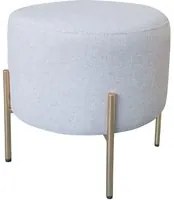 Pouf Poggiapiedi 40 cm in Tessuto Kate Beige