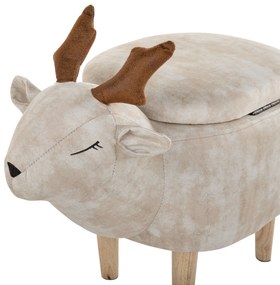 Pouf in tessuto beige REINDEER Beliani