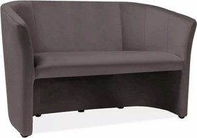 Divano TM-2 Velvet in velluto grigio – 126x60x76 cm