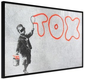 Poster  Banksy: Tox  Cornice Quadri Cornice nera, Larghezza x Altezza Home decor 90x60