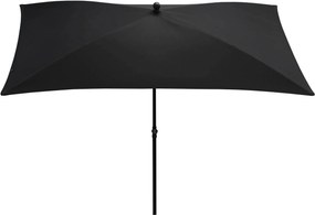 Ombrellone da Giardino 2,4x1,5 m Palo Ø27 mm in Acciaio Maffei Kronos Antracite...