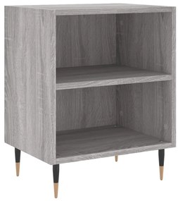 Comodini Grigio Sonoma 2 pz 40x30x50 cm in Legno Multistrato