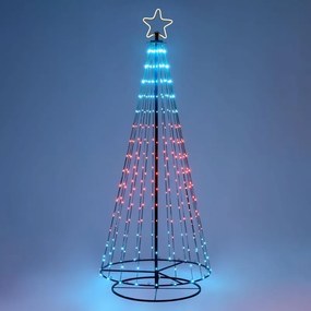 Figura natalizia illuminata 342 lampadine multicolore H 240 cm