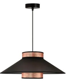 Duolla - Lampadario a sospensione con filo RIO SHINY 1xE27/15W/230V diametro 45 cm nero/rame