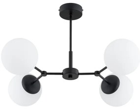 Lampadario a sospensione con supporto rigido FOTON 4xE14/10W/230V nero