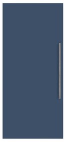 Porta scorrevole Stoccolma con maniglione in legno blu, L 99 x H 221 cm, con binario invisibile reversibile