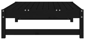 Poggiapiedi da giardino 120x80 cm legno massello di pino nero