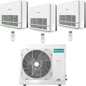 Climatizzatore Condizionatore Hisense Console Serie Turbo R32 Trial Split Inverter 12000 + 12000 + 12000 BTU con U.E. 4AMW105U4RAA NOVITÁ Classe