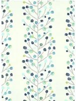 Scion Carta da parati Melinki Berry Tree - Peacock Powder/ Blue Lime