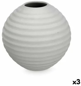 Vaso Grigio Ceramica 25 x 25 x 25 cm (3 Unità) Sfera