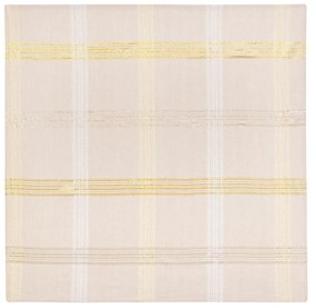 Centrotavola natalizio tartan beige e oro