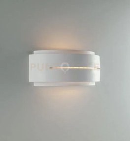 Applique a parete scott bianca 2 luci attacco e14 32x12x13cm in ges...