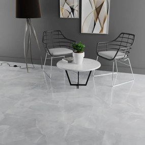 Piastrella da pavimento e rivestimento interno rettificato Venus in gres porcellanato lucido grigio 120 x 60cm, Sp. 9 mm traffico medio (pei 2/5) R9