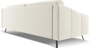 Divano bianco con rivestimento in velluto 238 cm Nalu – Makamii