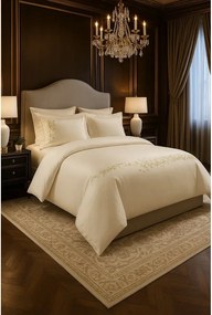 Set copripiumino e federa color crema in raso di cotone per letto singolo con lenzuolo incluso/6 pezzi 140x200 cm Maison Bloom – Mila Home Luxury