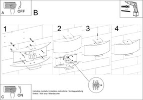 Applique da Parete EMILIO 2xE14 in Legno e Vetro