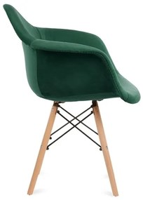 SET 2x Sedia da pranzo NEREA 80x60,5 cm verde/faggio