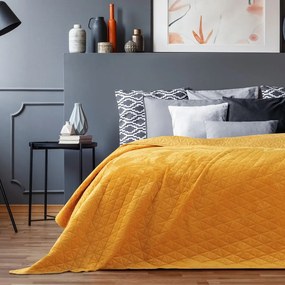 Copriletto giallo Miele, 260 x 240 cm Laila - AmeliaHome