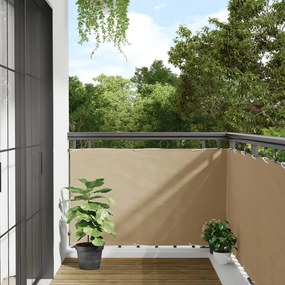 Paravento Da Balcone İn Tessuto Oxford 90x400 Cm Beige /