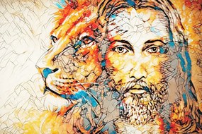 Stampa su tela – Onnipotente con leone