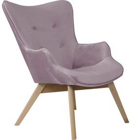Poltrona lavanda con rivestimento in velluto Niko – Ropez