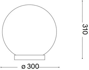 Ideal Lux - Lampada da tavolo CARTA 1xE27/25W/230V diametro 30 cm bianco